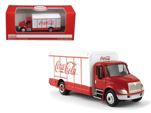 "Coca-Cola" Beverage Truck Red and White 1/87 Diecast Model by Motorcity Classics #1