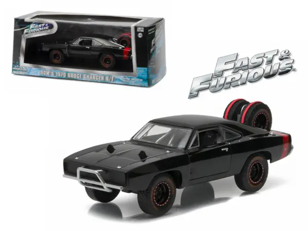 Dom's 1970 Dodge Charger R/T Off Road "Fast and Furious-Fast 7" Movie (2011) Diecast Model Car 1/43 by Greenlight #1