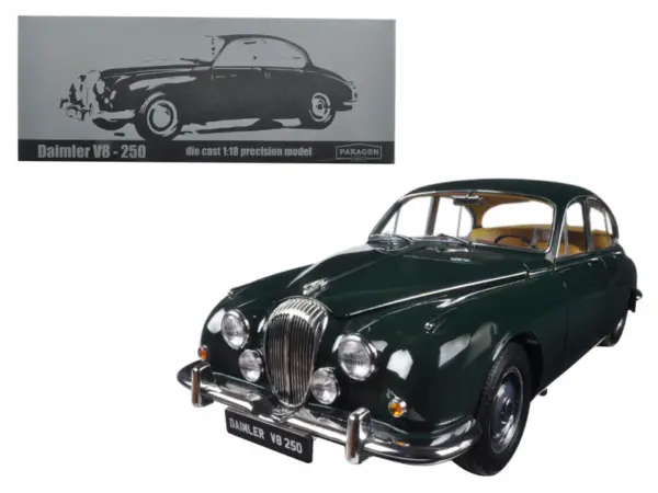 1967 Daimler V8-250 British Racing Green Left Hand Drive 1/18 Diecast Model Car by Paragon #1