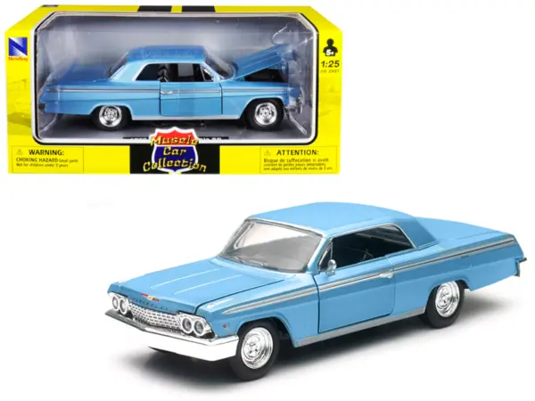 1962 Chevrolet Impala SS Blue 1/25 Diecast Model Car by New Ray #1