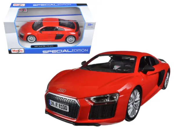 Audi R8 V10 Plus Red Special Edition 1/24 Diecast Model Car by Maisto #1