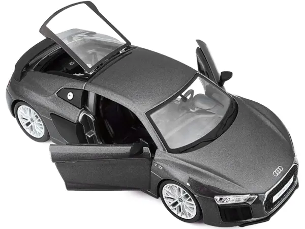 Audi R8 V10 Plus Gray Metallic "Special Edition" 1/24 Diecast Model Car by Maisto #3