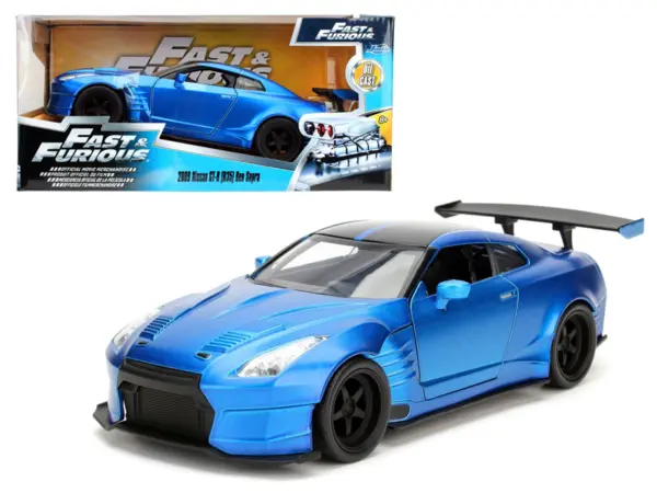 Brian's 2009 Nissan GTR R35 Blue Ben Sopra "Fast & Furious" Movie 1/24 Diecast Model Car  by Jada #1
