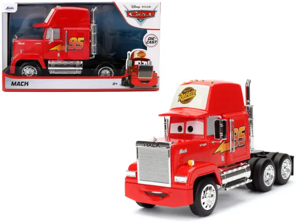 Mack Truck #95 Red "Cars" (2006) Movie "Hollywood Rides" Series Diecast Model Car by Jada #1