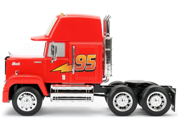 Mack Truck #95 Red "Cars" (2006) Movie "Hollywood Rides" Series Diecast Model Car by Jada #2