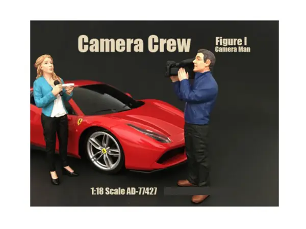 Camera Man Figurine I "Camera Crew" for 1/18 Scale Models by American Diorama #1