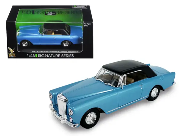 1961 Bentley Continental S2 Park Ward Blue 1/43 Diecast Model Car by Road Signature #1