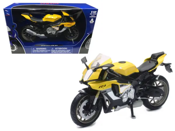 2016 Yamaha YZF-R1 Yellow Motorcycle Model 1/12 by New Ray #1