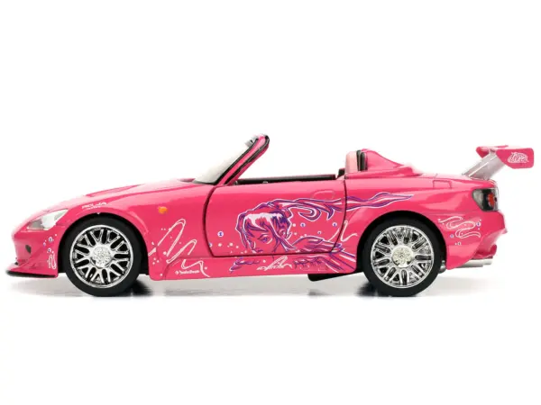 Suki's Honda S2000 Convertible Pink with Graphics "Fast & Furious" Movie 1/32 Diecast Model Car by Jada #2