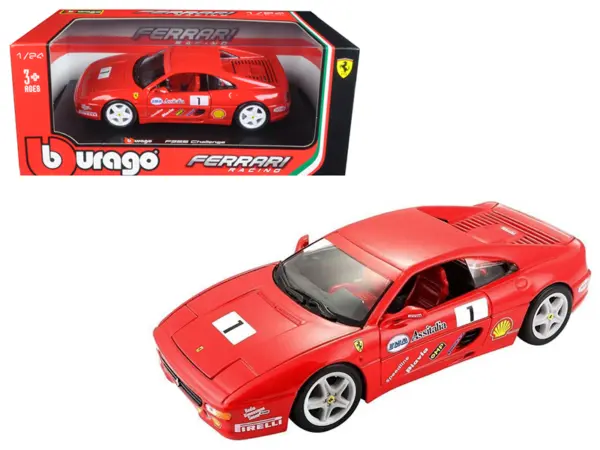 Ferrari F355 Challenge Red 1/24 Diecast Model Car by Bburago #1