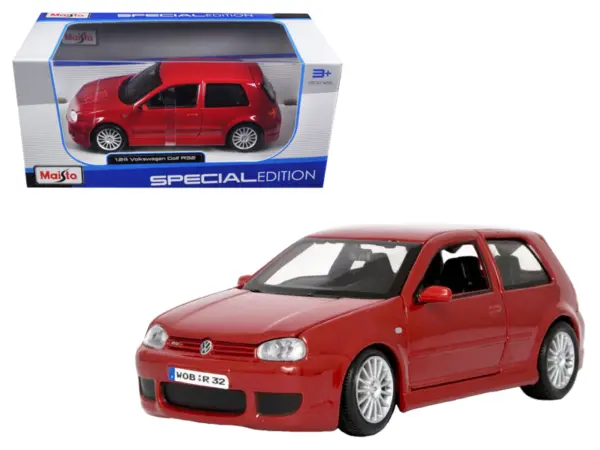 Volkswagen Golf R32 Red 1/24 Diecast Model Car by Maisto #1