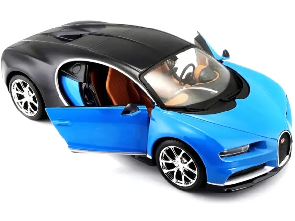 Bugatti Chiron Blue and Dark Blue 1/24 Diecast Model Car by Maisto #2