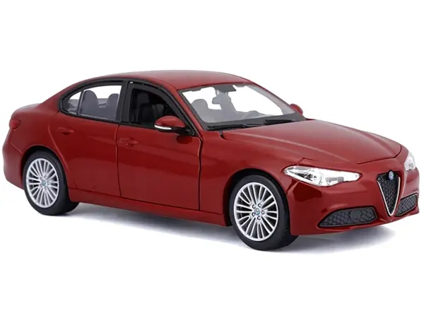 2016 Alfa Romeo Giulia Burgundy 1/24 Diecast Model Car by Bburago #2