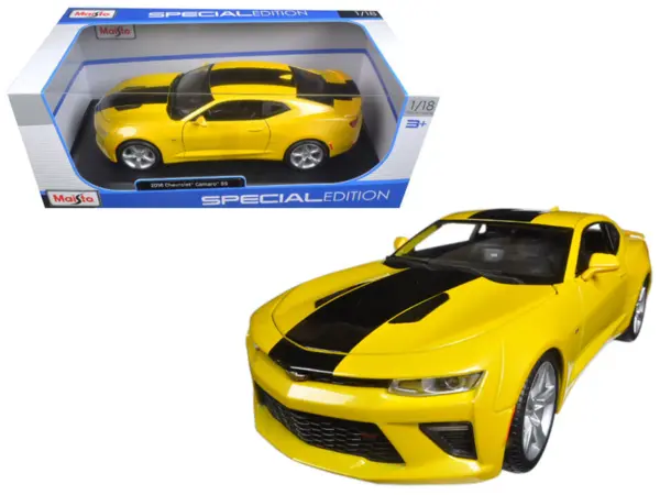 2016 Chevrolet Camaro SS Yellow 1/18 Diecast Model Car by Maisto #1