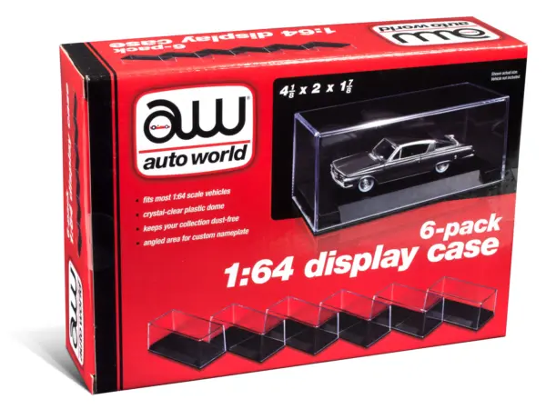 6 Collectible Display Show Cases for 1/64 Scale Model Cars by Auto World #3
