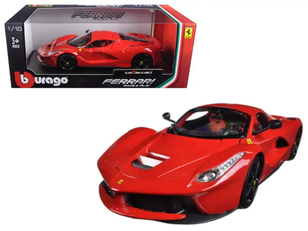 Ferrari LaFerrari F70 Red with Black Wheels 1/18 Diecast Model Car by Bburago #1