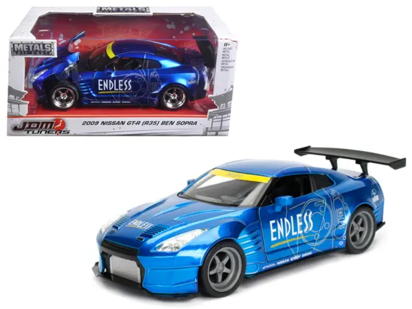 2009 Nissan GT-R (R35) Ben Sopra Blue JDM Tuners 1/24 Diecast Model Car  by Jada #1