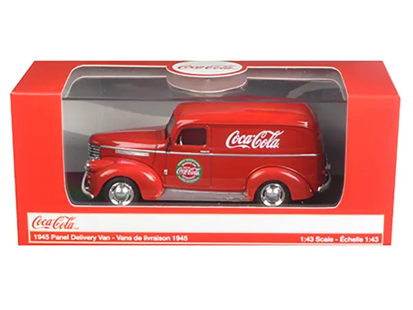 1945 Panel Delivery Van "Coca-Cola" Red 1/43 Diecast Model Car by Motorcity Classics #3