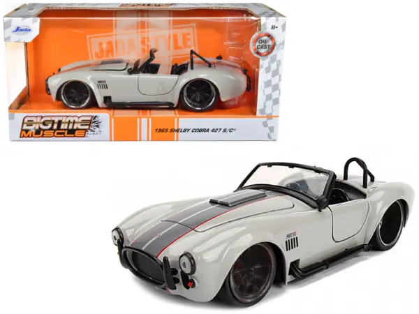 1965 Shelby Cobra 427 S/C Grey 1/24 Diecast Model Car by Jada #1