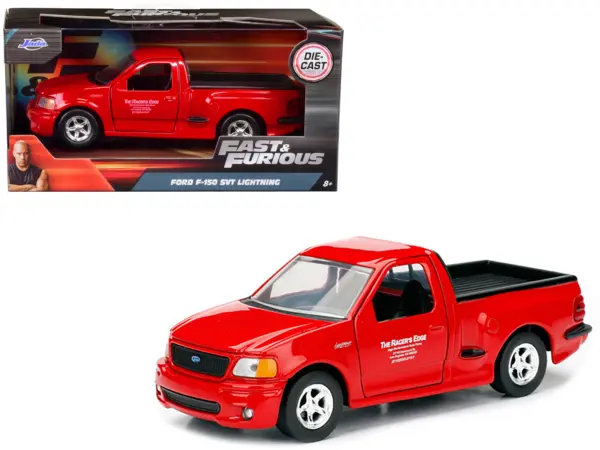 Brian's 1999 Ford F-150 SVT Lightning Pickup Truck Red "Fast & Furious" Movie 1/32 Diecast Model Car by Jada #1