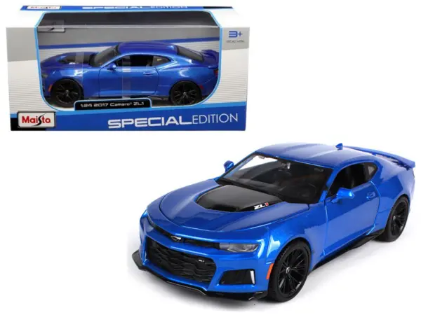 2017 Chevrolet Camaro ZL1 Blue Metallic 1/24 Diecast Model Car by Maisto #1
