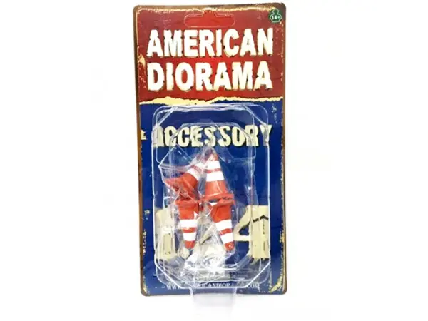 Traffic Cones Set of 4 Accessory For 1:24 Models by American Diorama #3