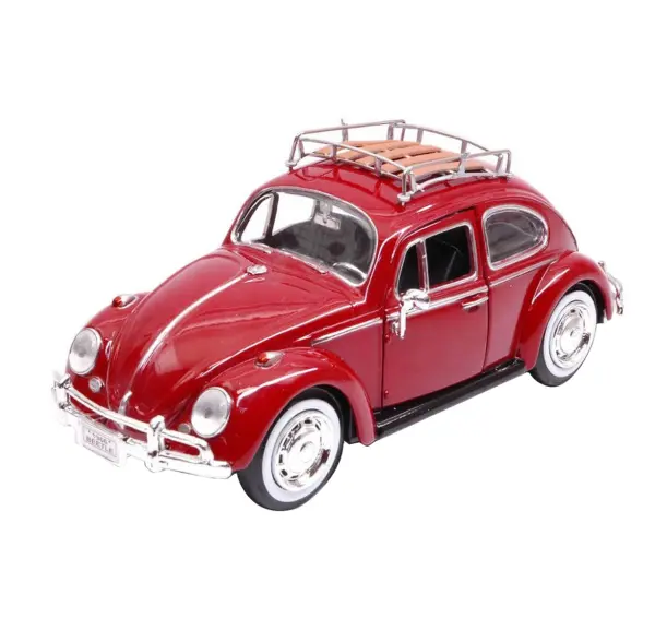 1966 Volkswagen Classic Beetle Red 1/24 Diecast Car Model by Motormax #2
