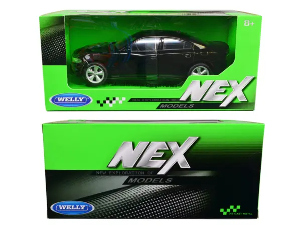 2016 Dodge Charger R/T Black "NEX Models" 1/24-1/27 Diecast Model Car by Welly #3