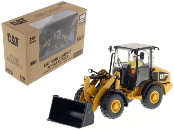 CAT Caterpillar 906H Compact Wheel Loader with Operator "Core Classics Series" 1/50 Diecast Model by Diecast Masters #1