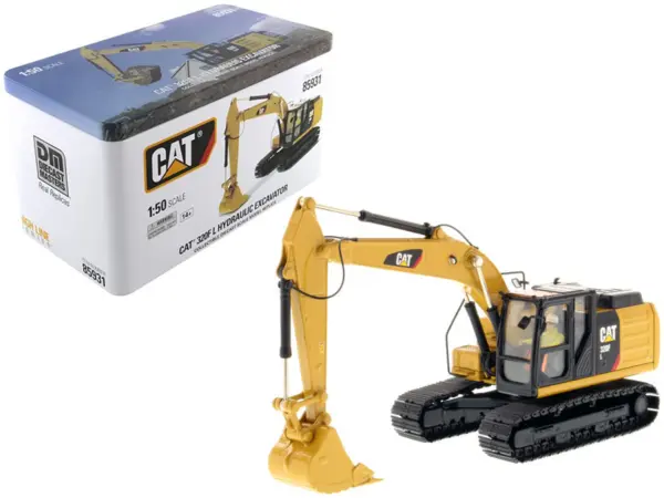 CAT Caterpillar 320F L Hydraulic Excavator with Operator "High Line Series" 1/50 Diecast Model by Diecast Masters #1
