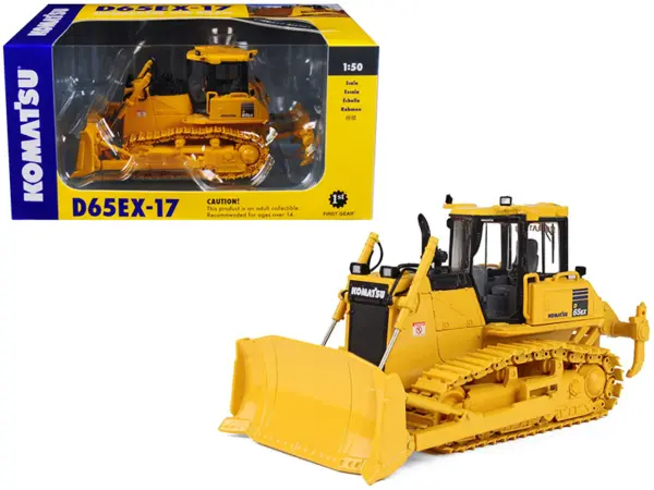 Komatsu D65EX-17 Sigmadozer with Ripper 1/50 Diecast Model by First Gear #1