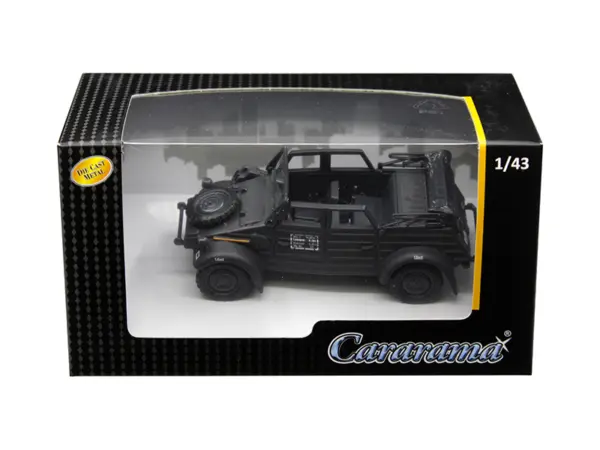 Volkswagen Kubelwagen Convertible K Type 82 Black 1/43 Diecast Model Car by Cararama #1