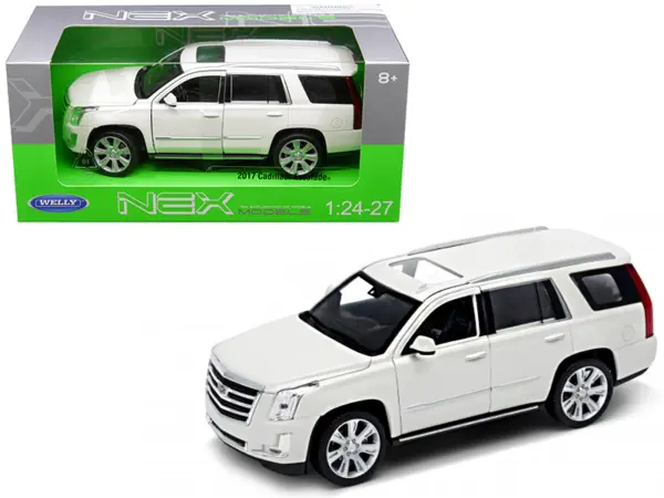 2017 Cadillac Escalade with Sunroof White 1/24-1/27 Diecast Model Car by Welly #1