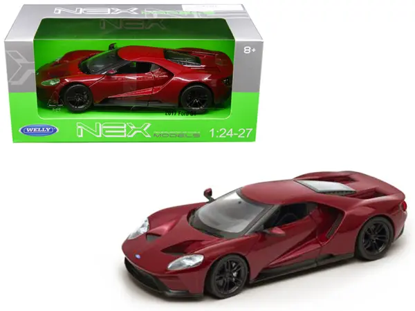 2017 Ford GT Red 1/24 - 1/27 Diecast Model Car by Welly #1