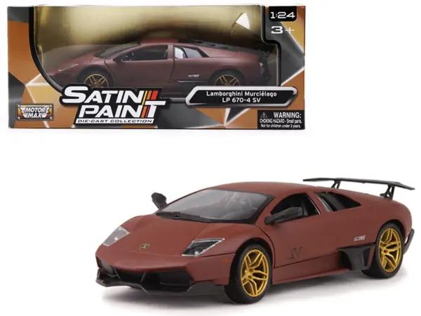 Lamborghini Murcielago LP 670-4 SV Matte Brown 1/24 Diecast Model Car by Motormax #1