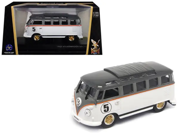 1962 Volkswagen Microbus #5 Van Bus White 1/43 Diecast Model by Road Signature #1