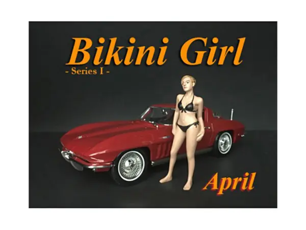 April Bikini Calendar Girl Figure for 1/24 Scale Models by American Diorama #1
