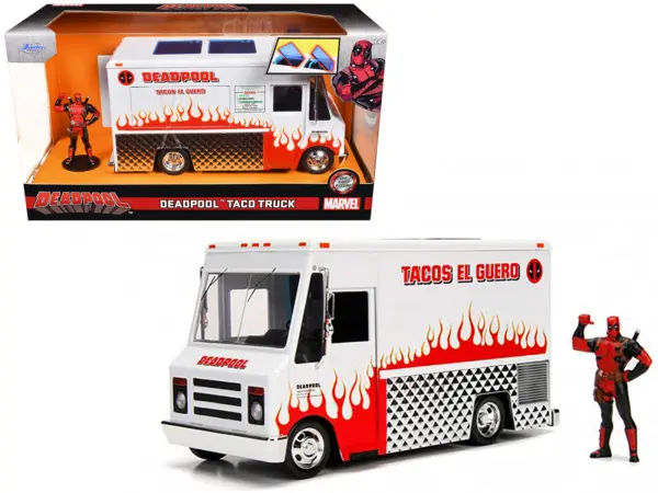 Deadpool Taco Truck with Deadpool Diecast Figurine "Marvel" Series 1/24 Diecast Model by Jada #1