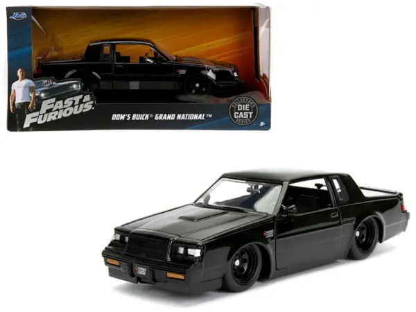 Dom's Buick Grand National Black "Fast & Furious" Movie 1/24 Diecast Model Car by Jada #1