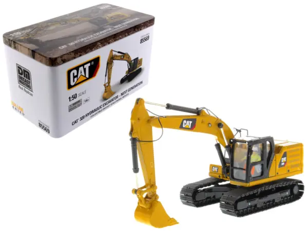 CAT Caterpillar 320 Hydraulic Excavator with Operator High Line Series 1/50 Diecast Model by Diecast Masters #1