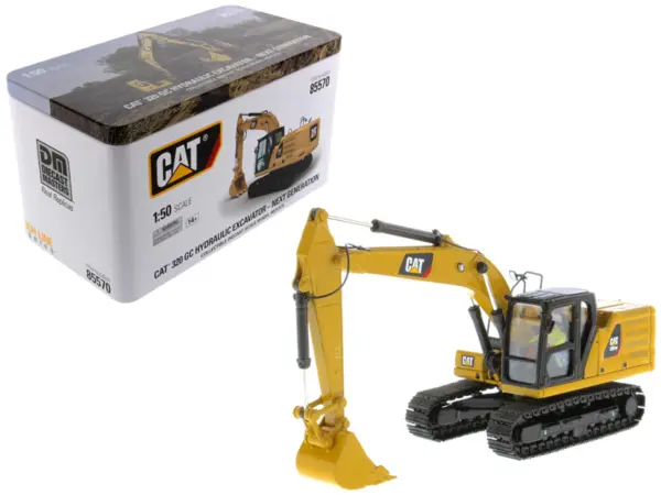 CAT Caterpillar 320 GC Hydraulic Excavator with Operator Next Generation Design "High Line Series" 1/50 Diecast Model by Diecast Masters #1
