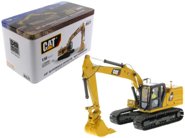 CAT Caterpillar 323 Hydraulic Excavator with Operator Next Generation Design "High Line Series" 1/50 Diecast Model by Diecast Masters #1
