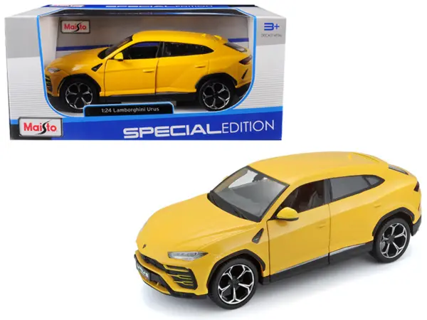 Lamborghini Urus Yellow 1/24 Diecast Model Car by Maisto #1