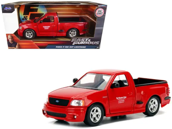 Brian's Ford F-150 SVT Lightning Pickup Truck Red "Fast & Furious" Movie 1/24 Diecast Model Car by Jada #1