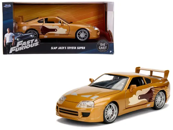 Slap Jack's Toyota Supra Gold "Fast & Furious" Movie 1/24 Diecast Model Car by Jada #1