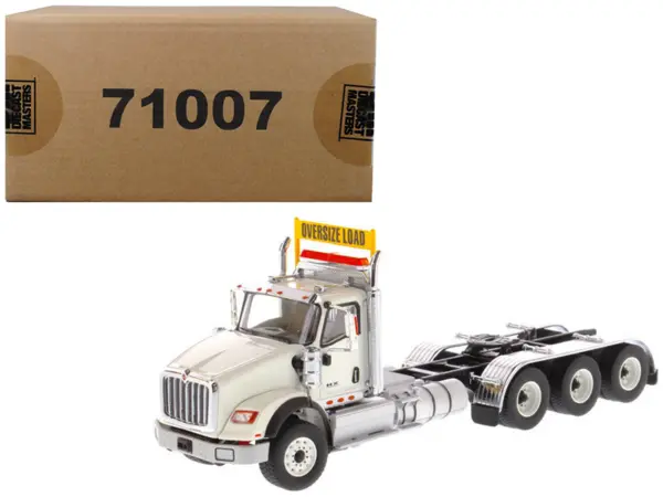 International HX620 Day Cab Tridem Tractor White 1/50 Diecast Model by Diecast Masters #1