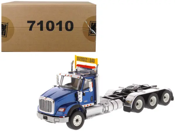 International HX620 Day Cab Tridem Tractor Blue 1/50 Diecast Model by Diecast Masters #1