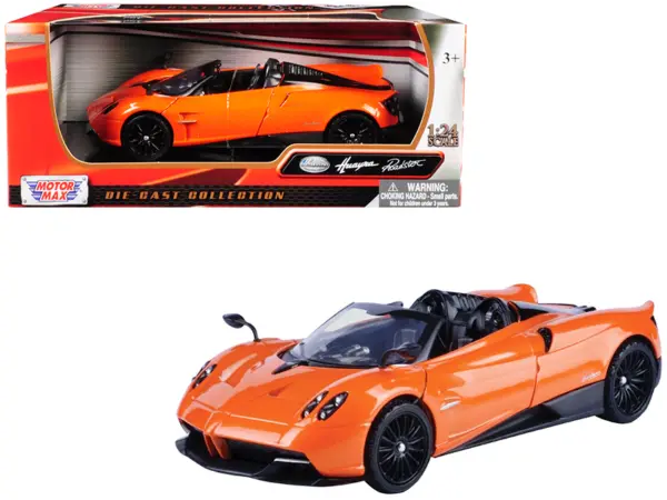 Pagani Huayra Roadster Orange 1/24 Diecast Model Car by Motormax #1