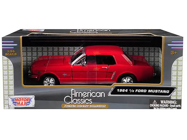 1964 1/2 Ford Mustang Red 1/24 Diecast Model Car by Motormax #3