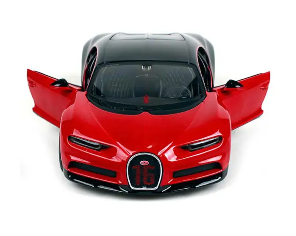 Bugatti Chiron Sport "16" Red and Black "Special Edition" 1/24 Diecast Model Car by Maisto #3